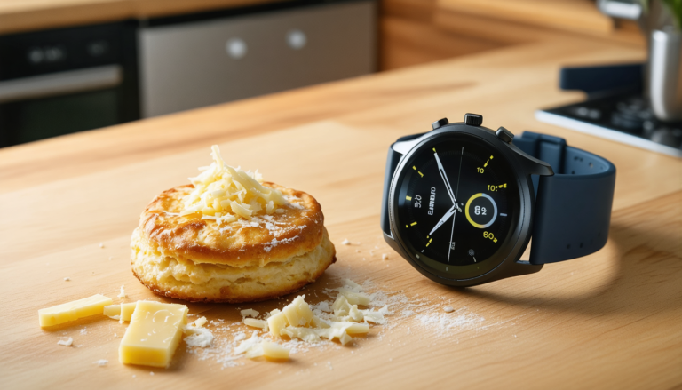 Die Messung der Antioxidantien der Samsung Galaxy Watch8 auf die Probe gestellt von einem Käsekeks