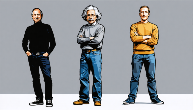 Steve Jobs, Einstein und Zuckerberg: entdecken Sie, warum brillante Köpfe täglich eine einheitliche Kleidung tragen